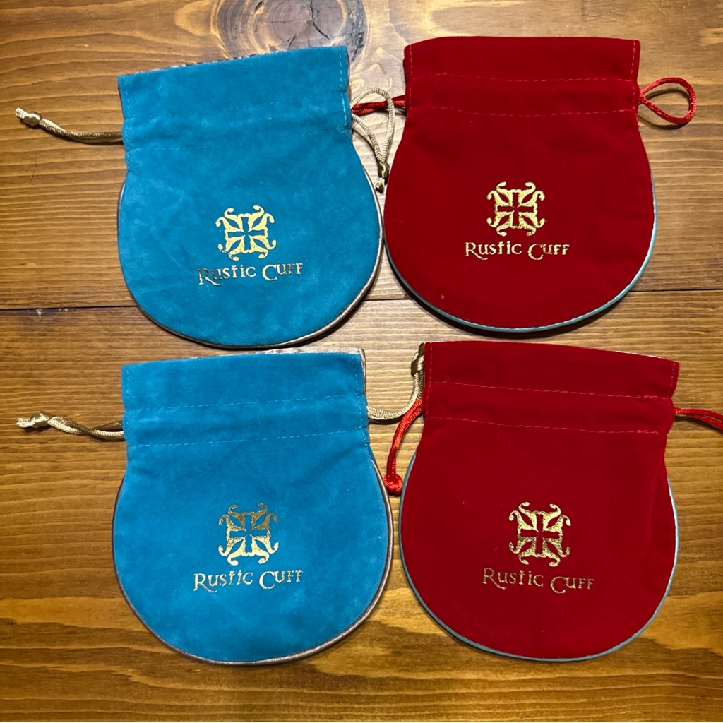 Rustic Cuff Jewelry Pouches With Drawstring 8 Total 15$
